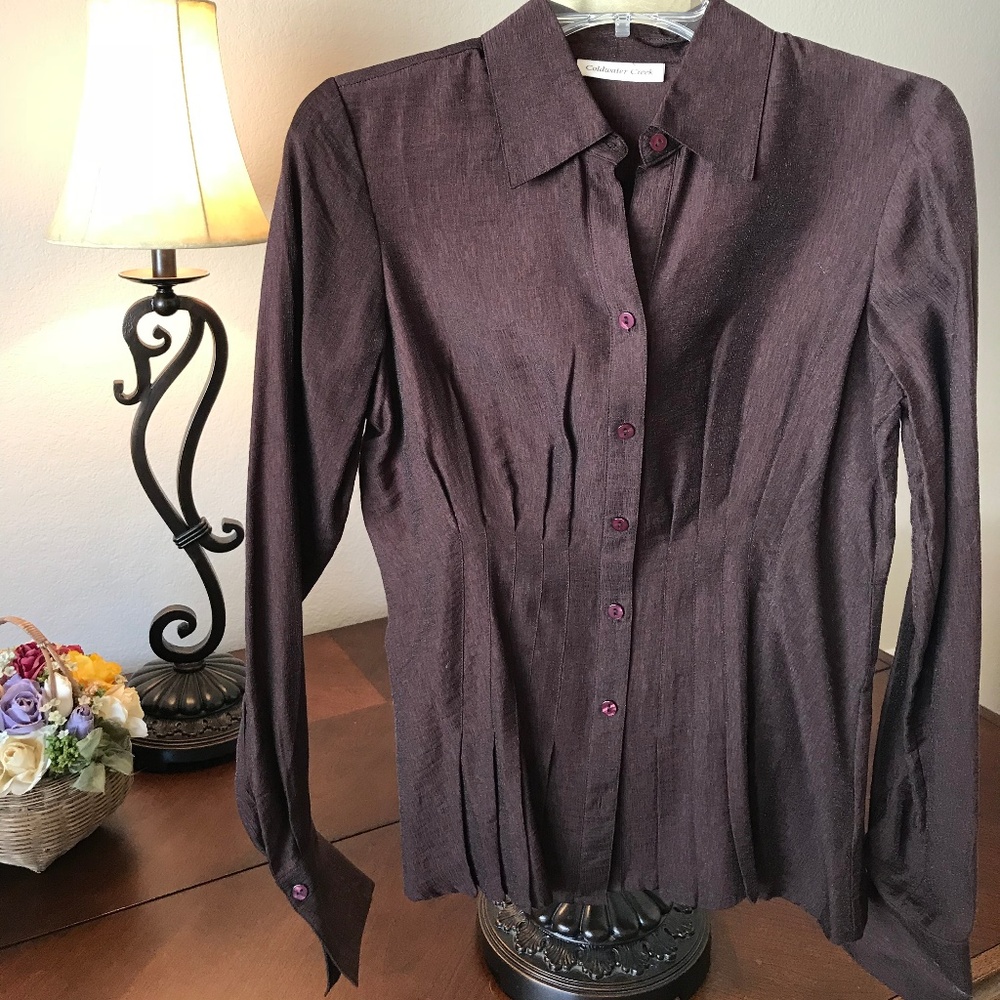 Coldwater Creek pin tuck blouse